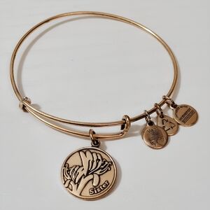 💎 2/$15 Alex and Ani 2014 Gold tone SISTER bracelet